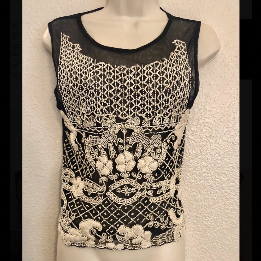 NWOT Stunning embroidered TopShop Blouse